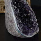 Luxury Amethyst Geode Candle Handcrafted Sculptural Wax Candle