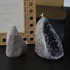 Luxury Amethyst Geode Candle Handcrafted Sculptural Wax Candle