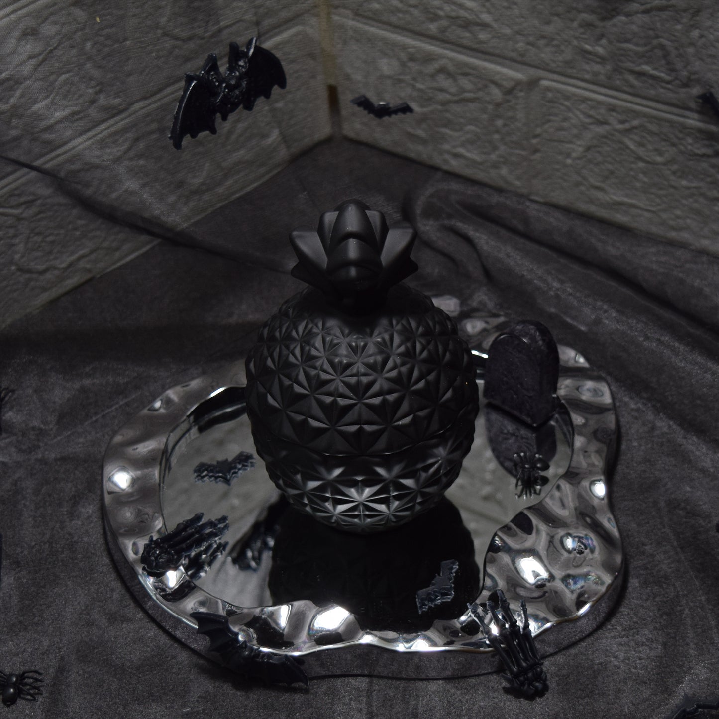 Matte Black Pineapple Glass Candle Jar 5 oz Luxury Candle Container