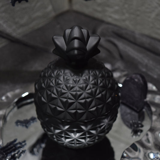 Matte Black Pineapple Glass Candle Jar 5 oz Luxury Candle Container