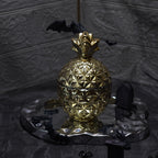 Metallic gold Pineapple Glass Candle Jar 5 oz Luxury Candle Container