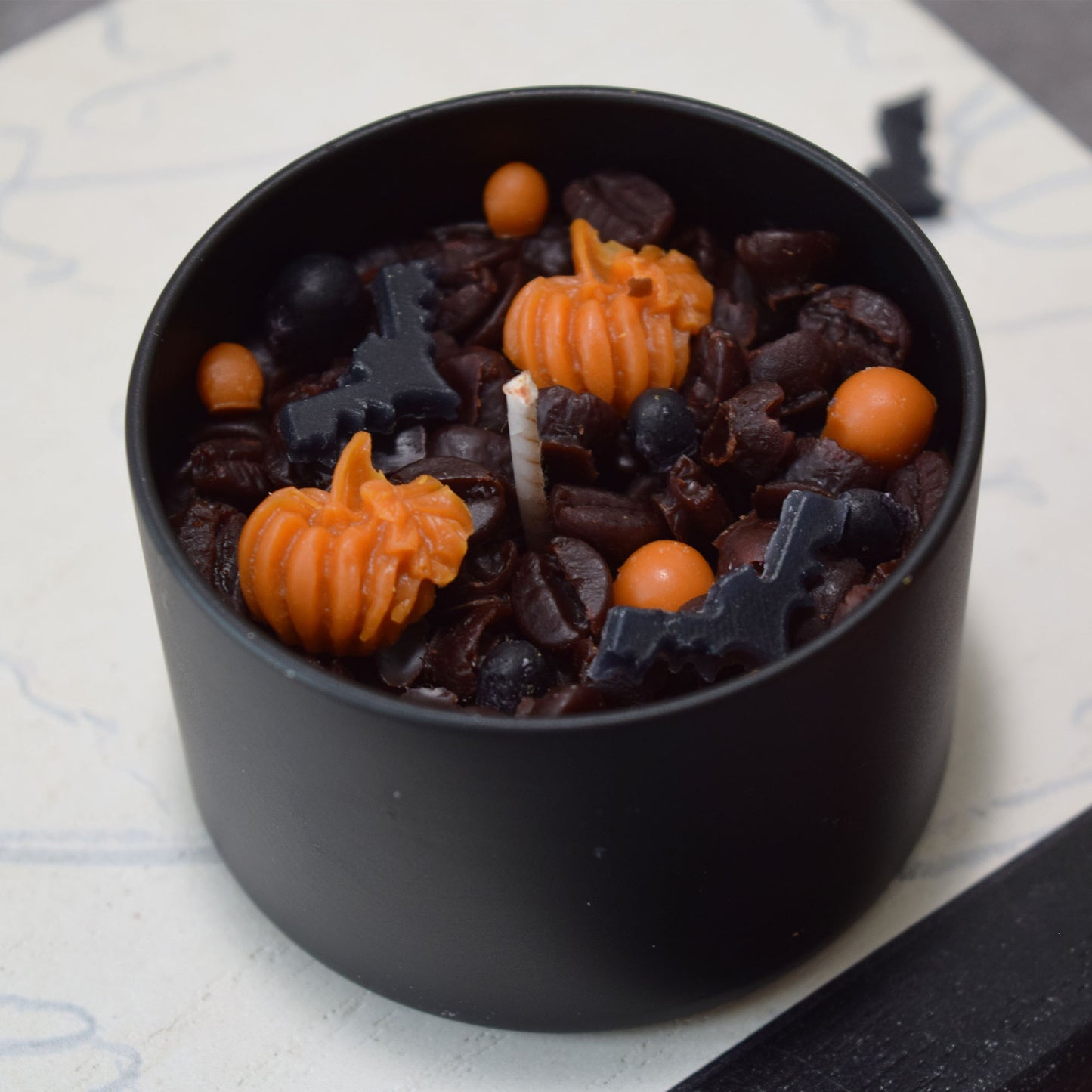 Handmade Coffee Bean Candle, Spooky Fall Candle Decor