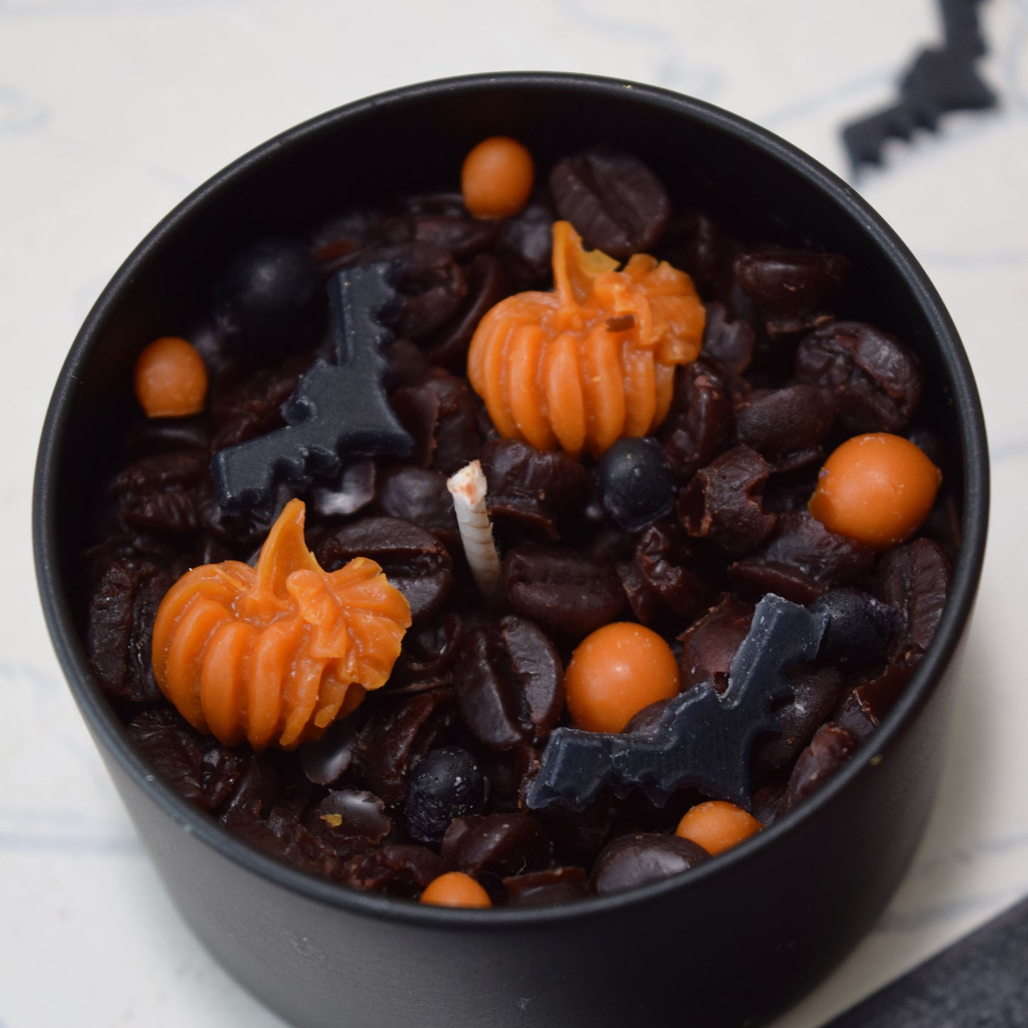 Handmade Coffee Bean Candle, Spooky Fall Candle Decor