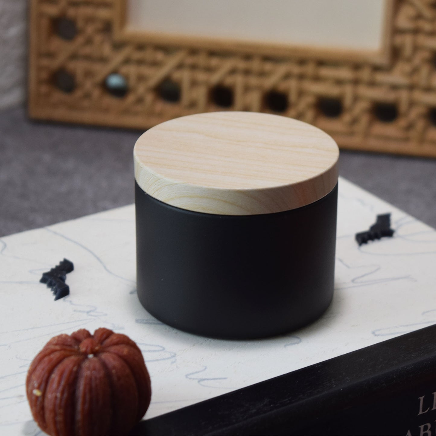 Handmade Coffee Bean Candle, Spooky Fall Candle Decor