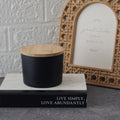 Fresh Coffee Soy Candle in Matte Black Glass Jar