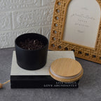 Fresh Coffee Soy Candle in Matte Black Glass Jar