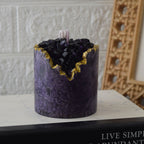 Amethyst Geode Candle Handmade Crystal-Inspired Decor