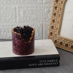 Crimson Geode Candle Handmade Crystal-Inspired Decor