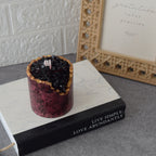 Crimson Geode Candle Handmade Crystal-Inspired Decor