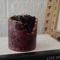 Crimson Geode Candle Handmade Crystal-Inspired Decor