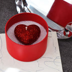Red Heart Candle Handmade Romantic Candle in Matte Red Tin