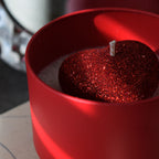 Red Heart Candle Handmade Romantic Candle in Matte Red Tin