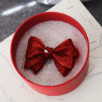 Red Bow Candle Handmade Romantic Gift Candle in Matte Red Tin