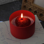 Red Heart Candle Handmade Romantic Candle in Matte Red Tin