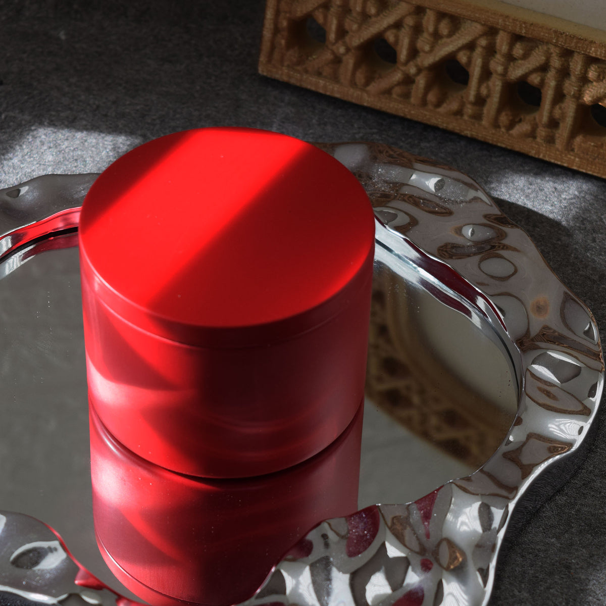Red Bow Candle Handmade Romantic Gift Candle in Matte Red Tin