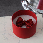 Red Bow Candle Handmade Romantic Gift Candle in Matte Red Tin