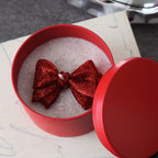 Red Bow Candle Handmade Romantic Gift Candle in Matte Red Tin