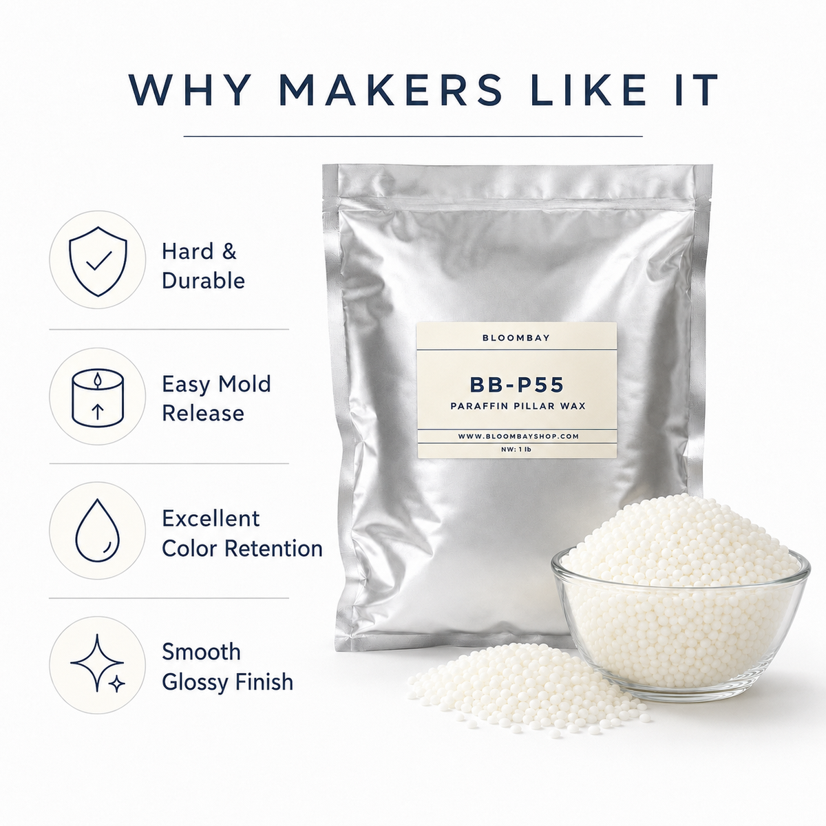 BB-P55 Paraffin Pillar & Mold Wax