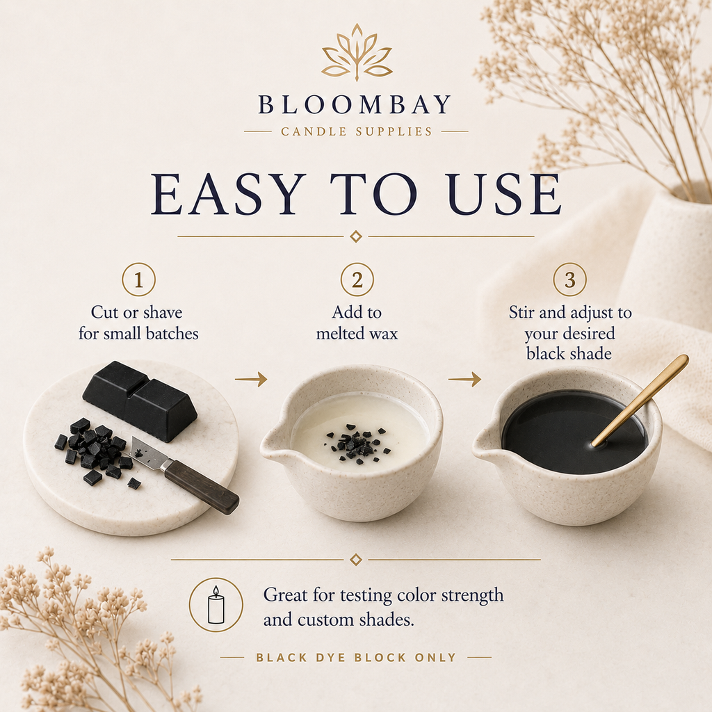 Black Candle Dye Blocks for Candle Making