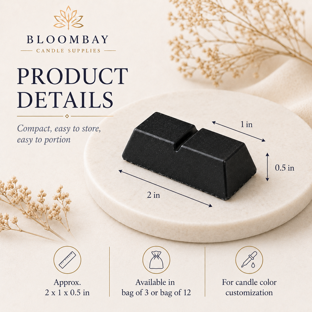 Black Candle Dye Blocks for Candle Making