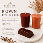 Brown Candle Dye Blocks for Candle Making