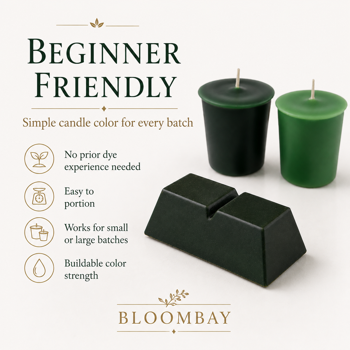 Green Candle Dye Blocks for Candle Making