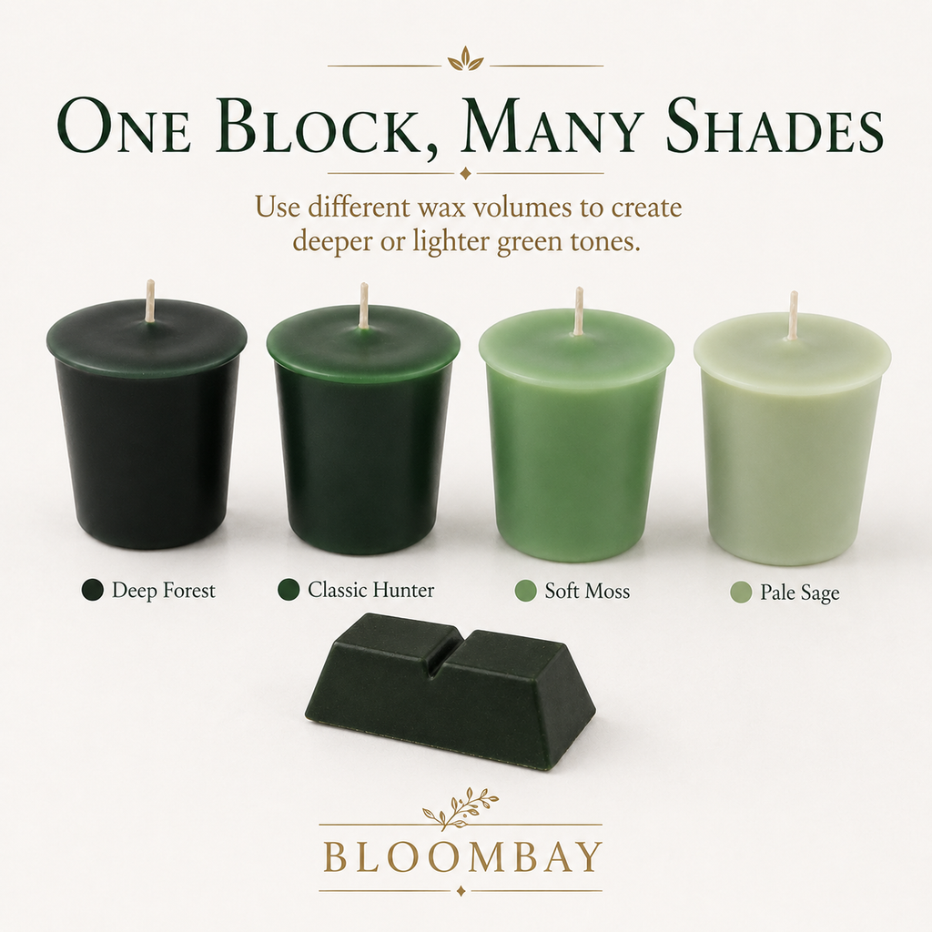 Green Candle Dye Blocks for Candle Making