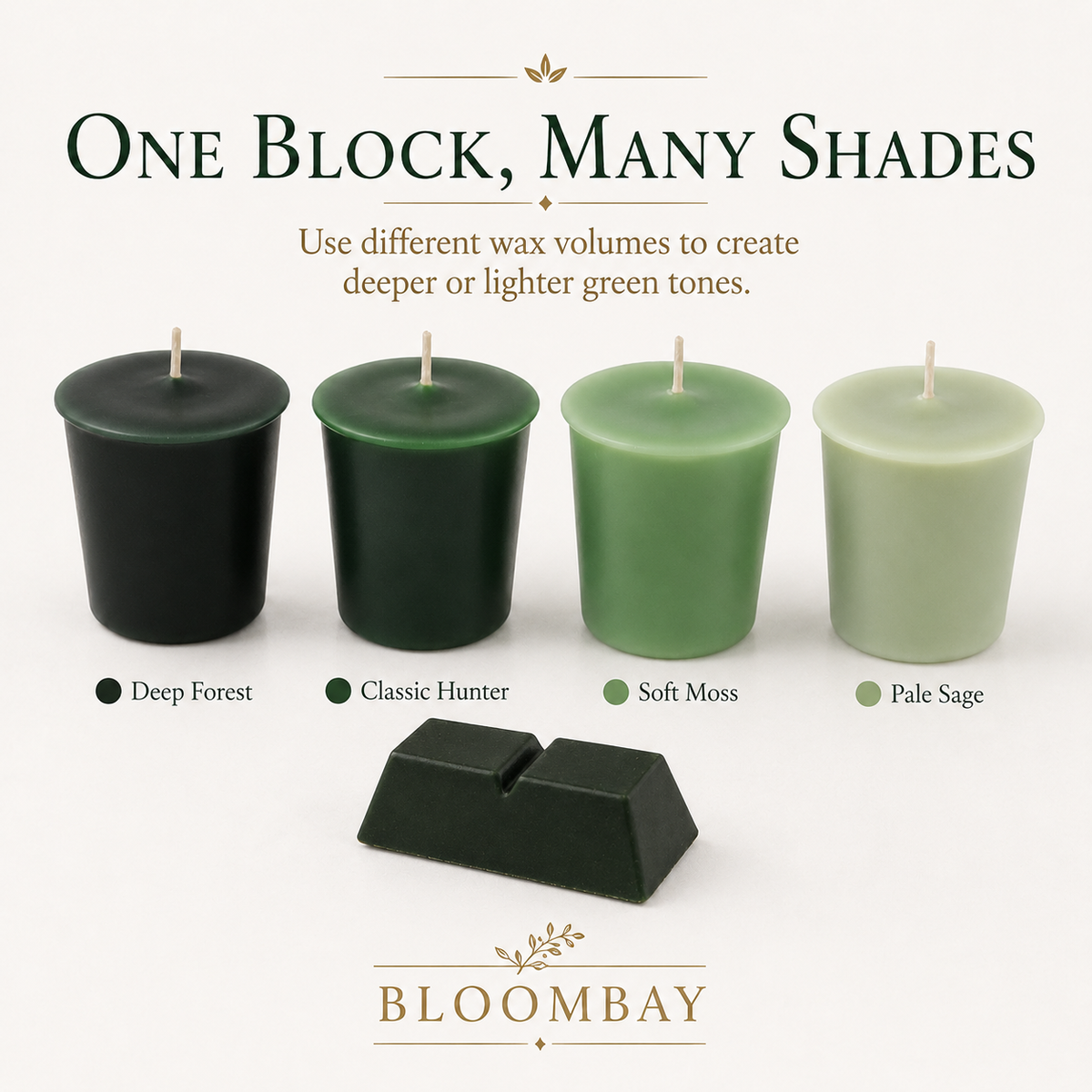 Green Candle Dye Blocks for Candle Making