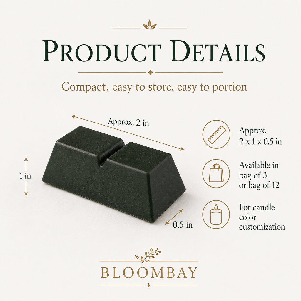 Green Candle Dye Blocks for Candle Making