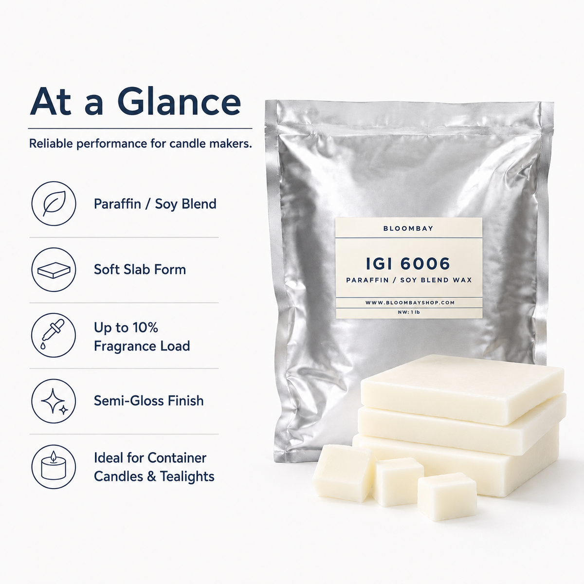 IGI 6006 Paraffin/Soy Container Wax