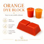 Orange Candle Dye Blocks for Candle Making