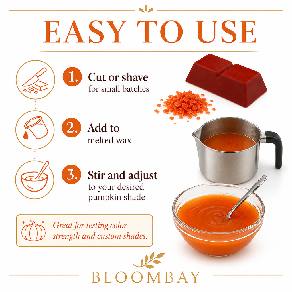 Pumpkin Candle Dye Blocks for Candle Making