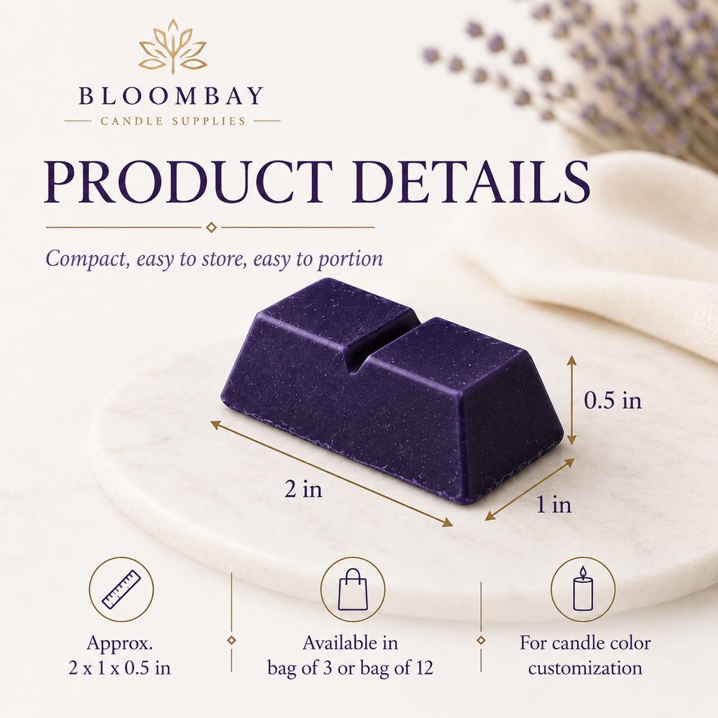 Purple Candle Dye Blocks for Candle Making