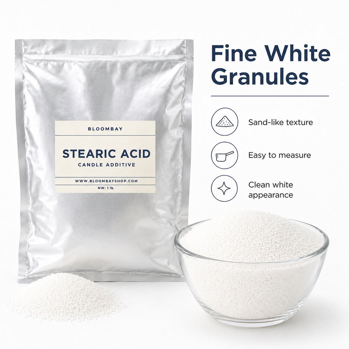 Stearic Acid Candle Wax Additive | Vegetable-Based