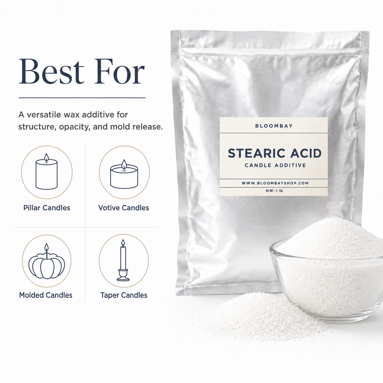 Stearic Acid Candle Making Additive (Vegetable Based)