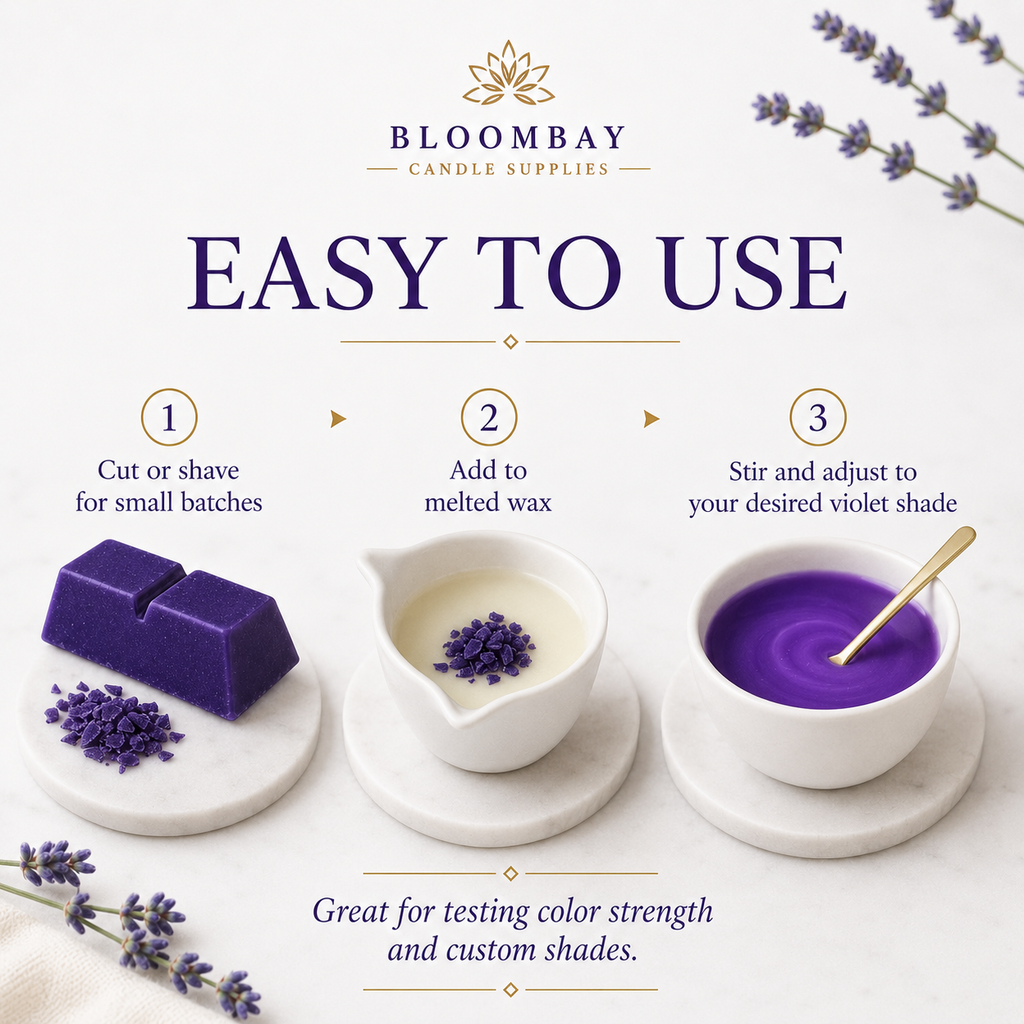 Violet Candle Dye Blocks for Candle Making