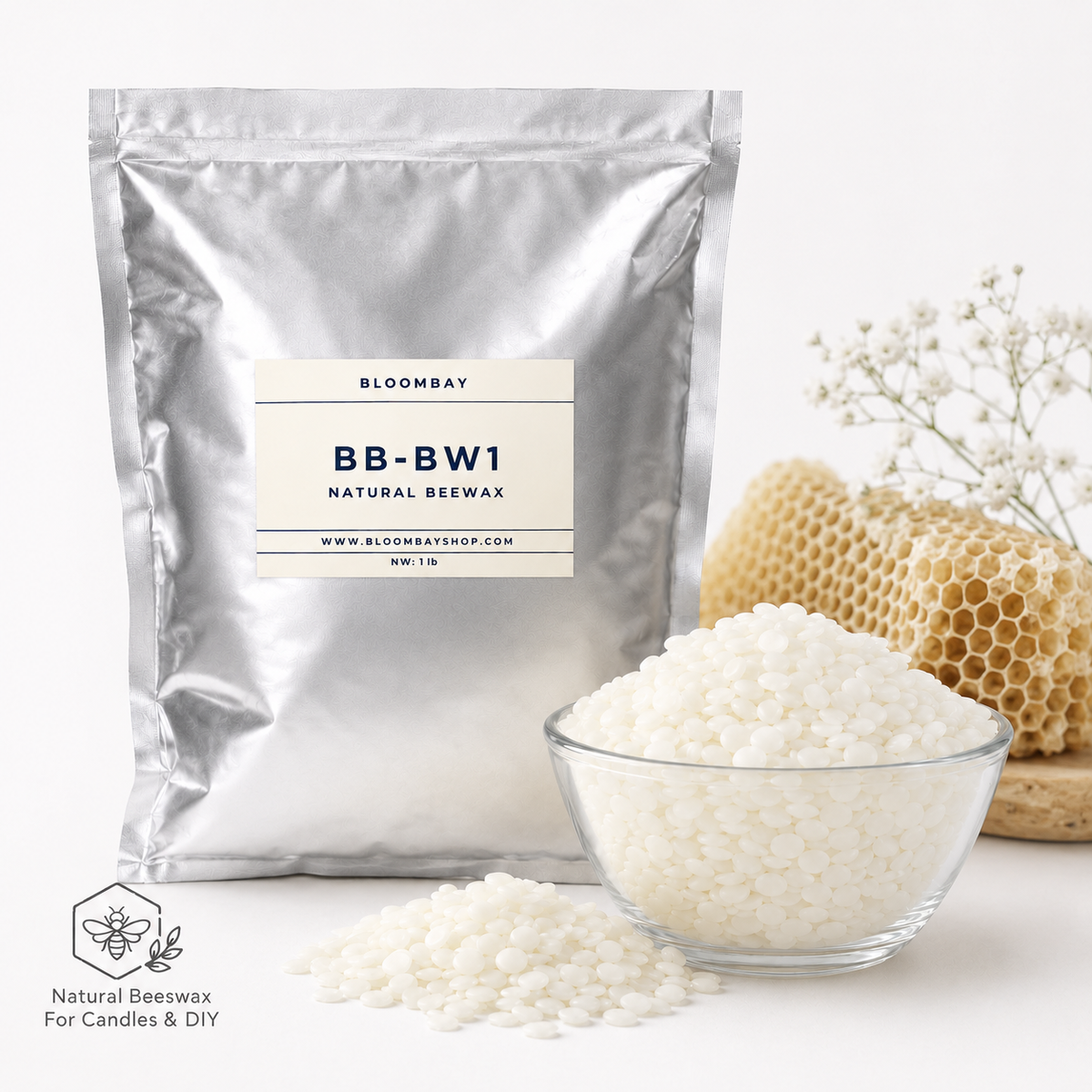 BB-BW1 Natural Beeswax for Candle Making