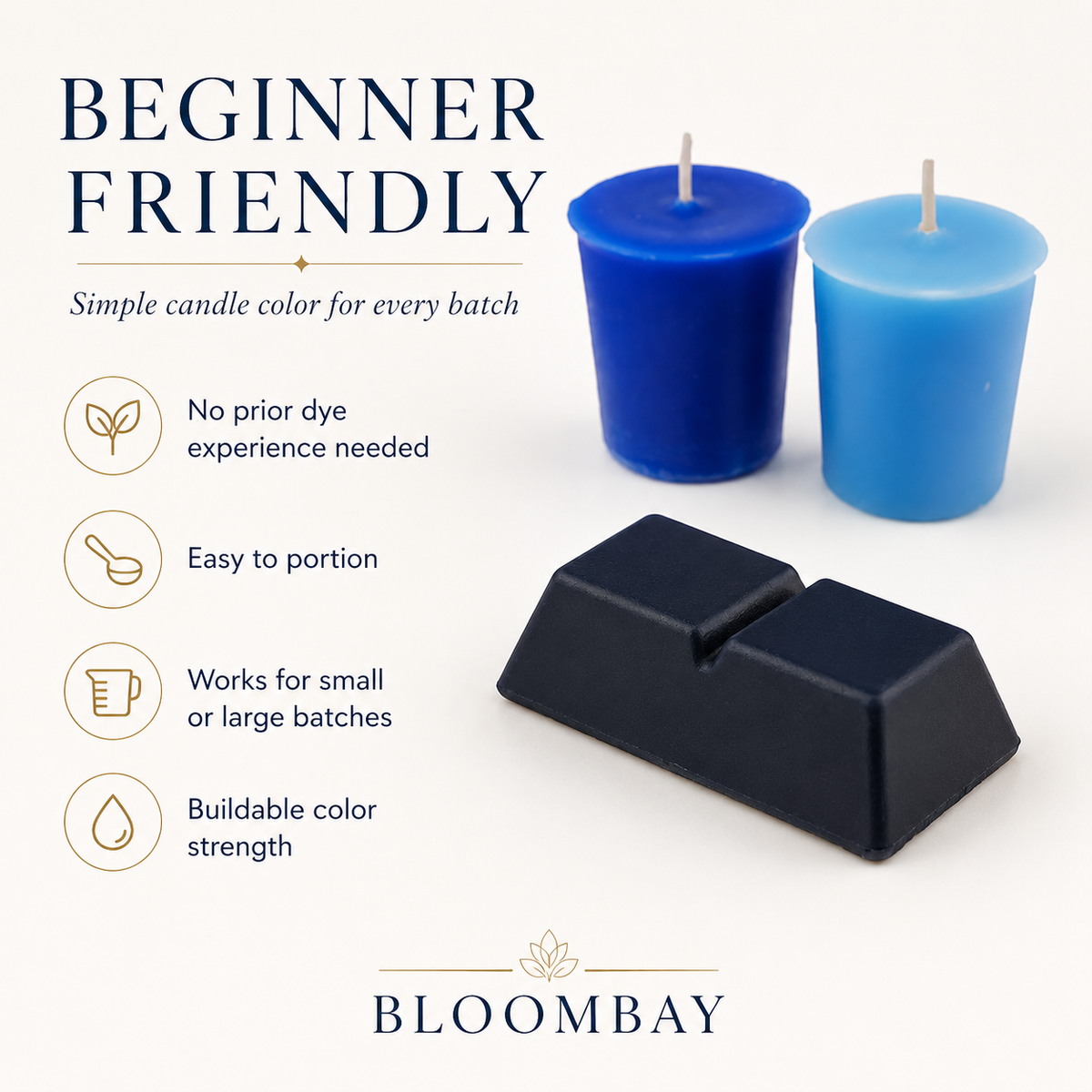 Blue Candle Dye Blocks for Candle Making