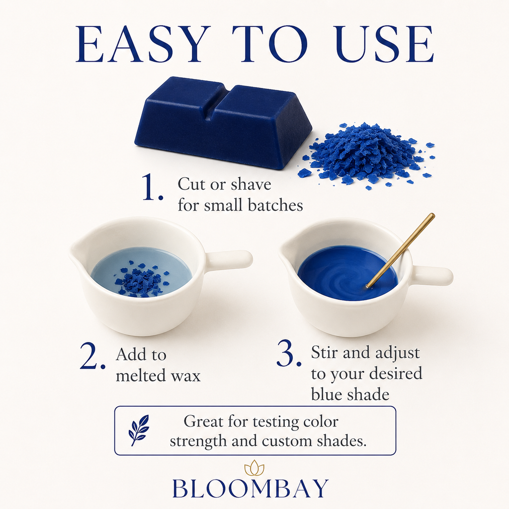 Blue Candle Dye Blocks for Candle Making