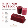 Burgundy Candle Dye Blocks for Candle Making