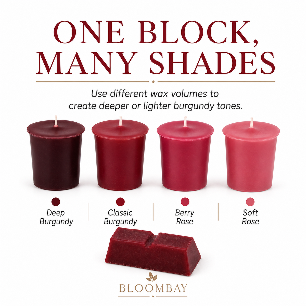 Burgundy Candle Dye Blocks for Candle Making