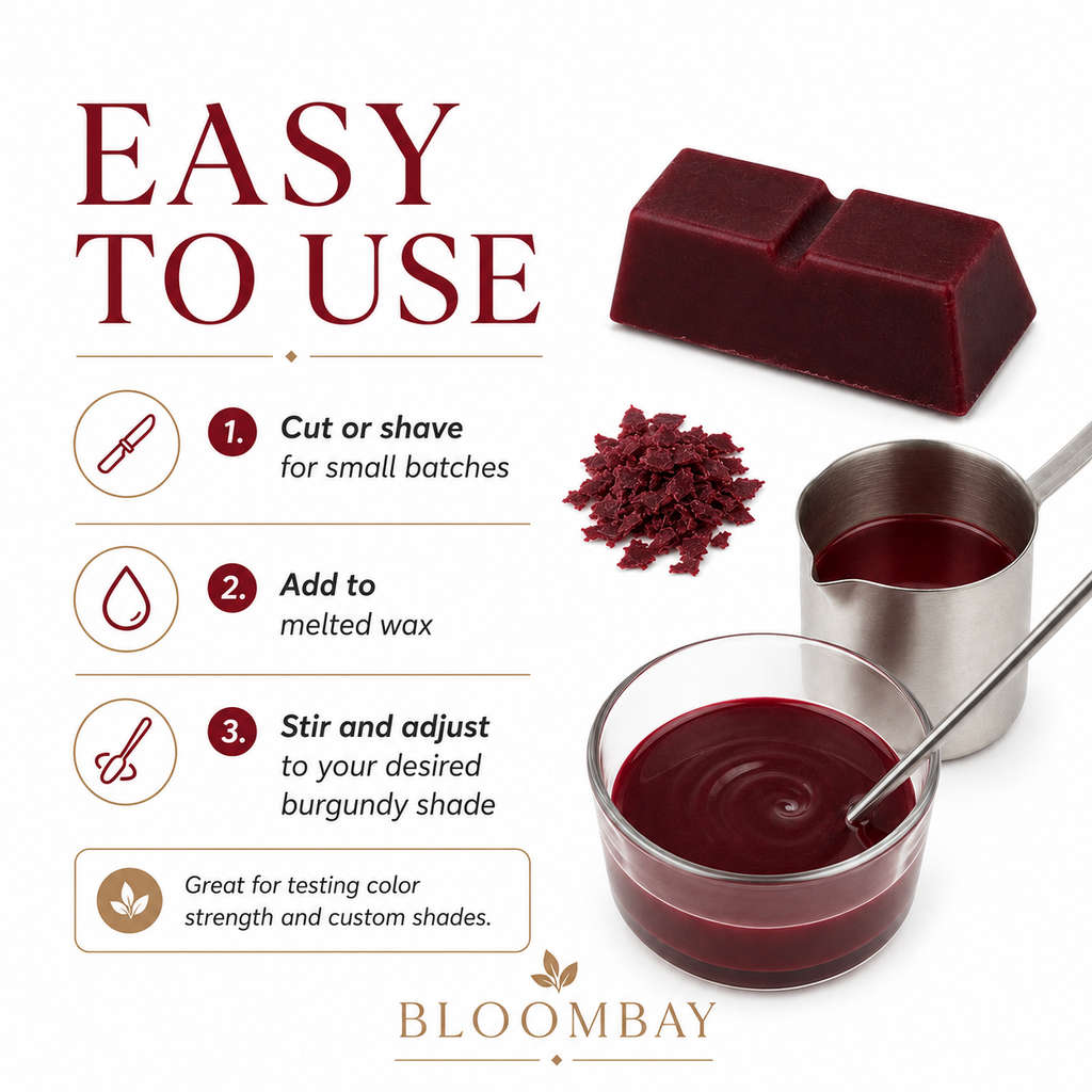 Burgundy Candle Dye Blocks for Candle Making