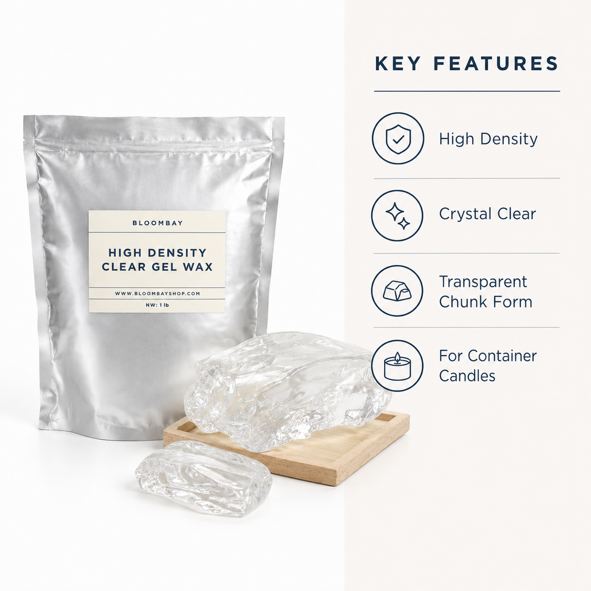 High-Density Transparent Gel Wax for Candle Making
