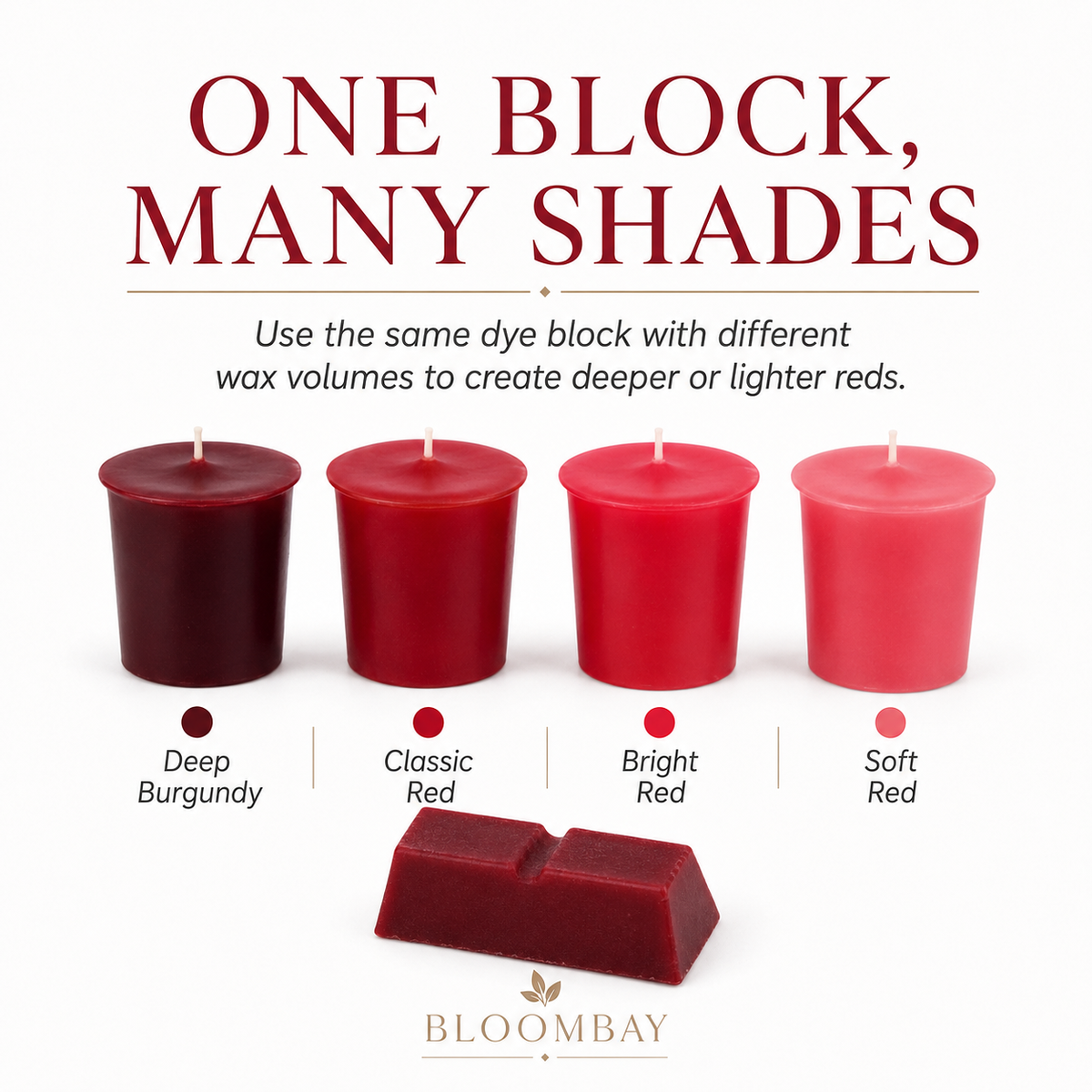 Red Candle Dye Blocks for Candle Making