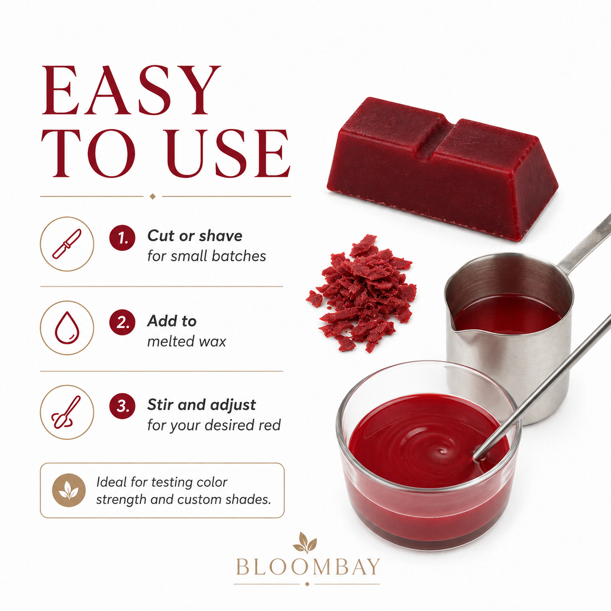 Red Candle Dye Blocks for Candle Making