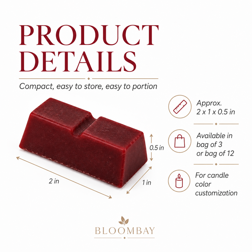 Red Candle Dye Blocks for Candle Making