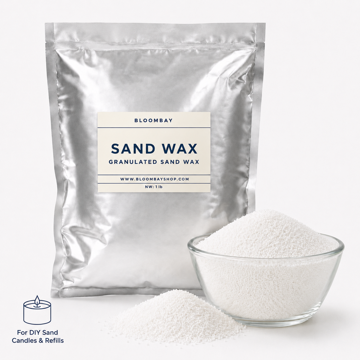 Granulated Sand Wax for Candle Making | Pour-In Candle Wax