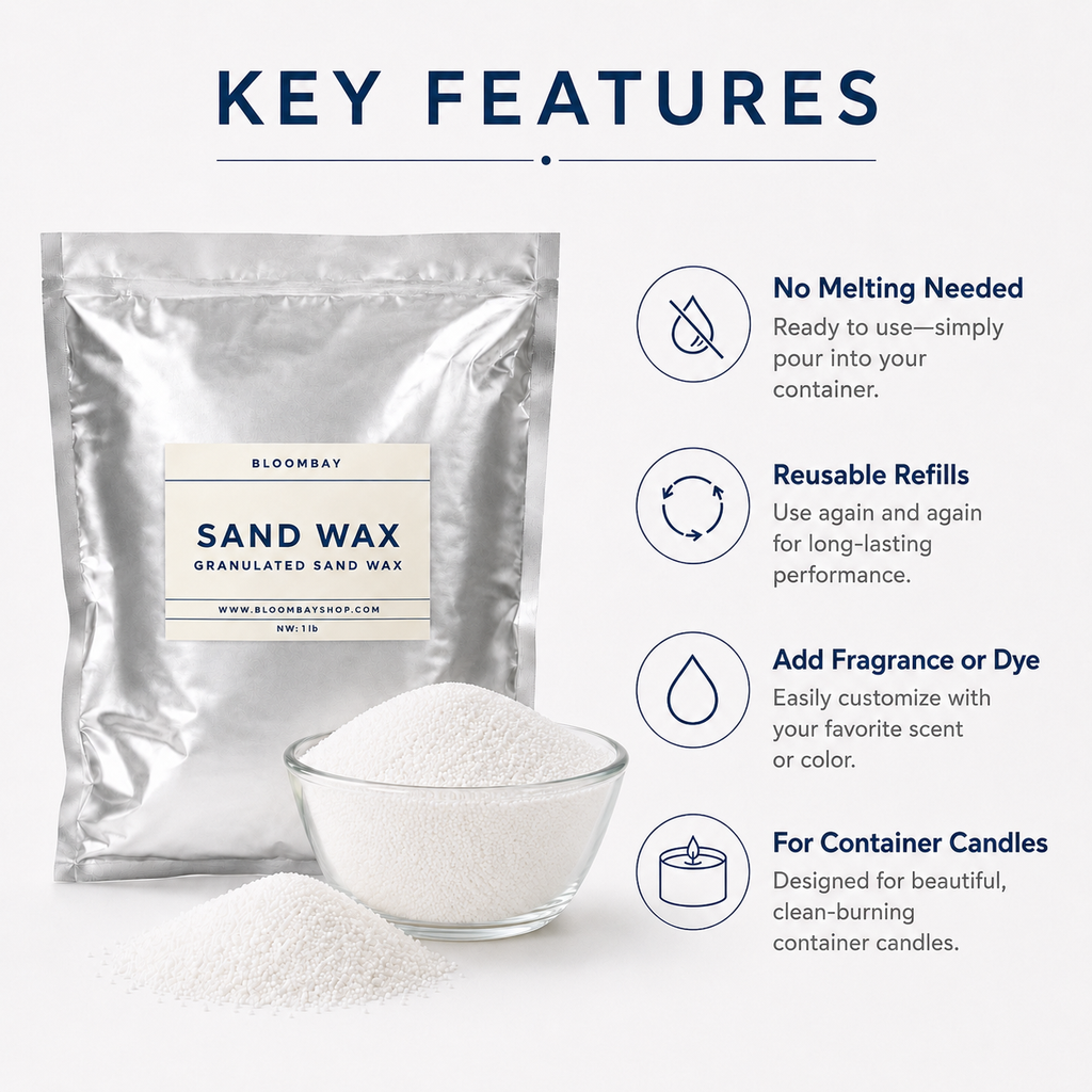 Granulated Sand Wax for Candle Making | Pour-In Candle Wax