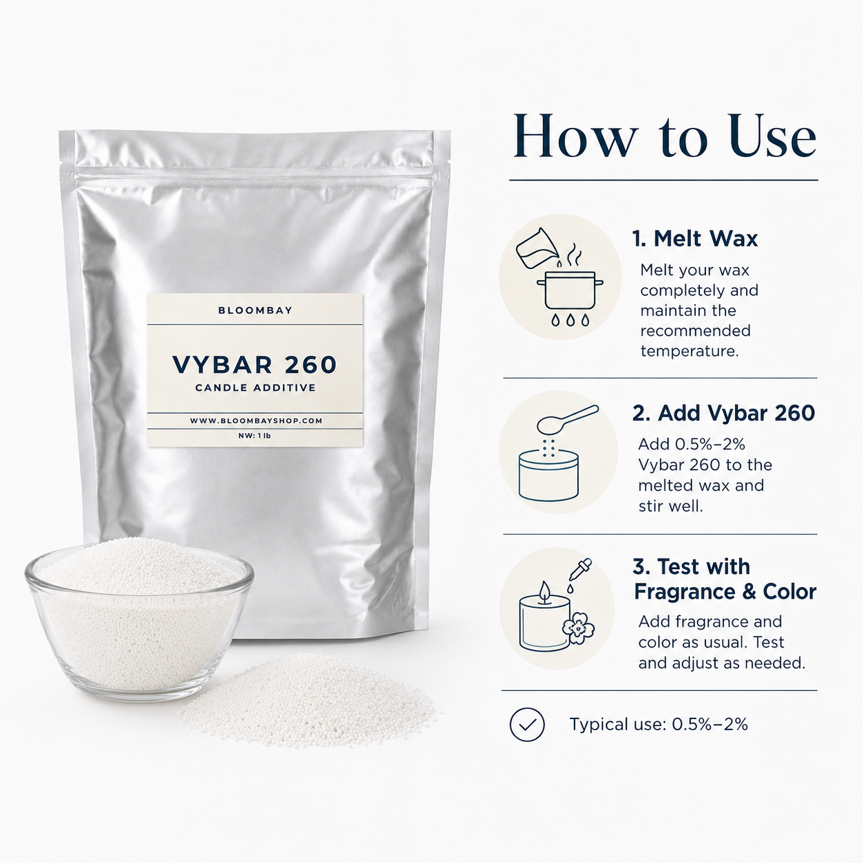 Vybar 260 Wax Additive for Candle Making