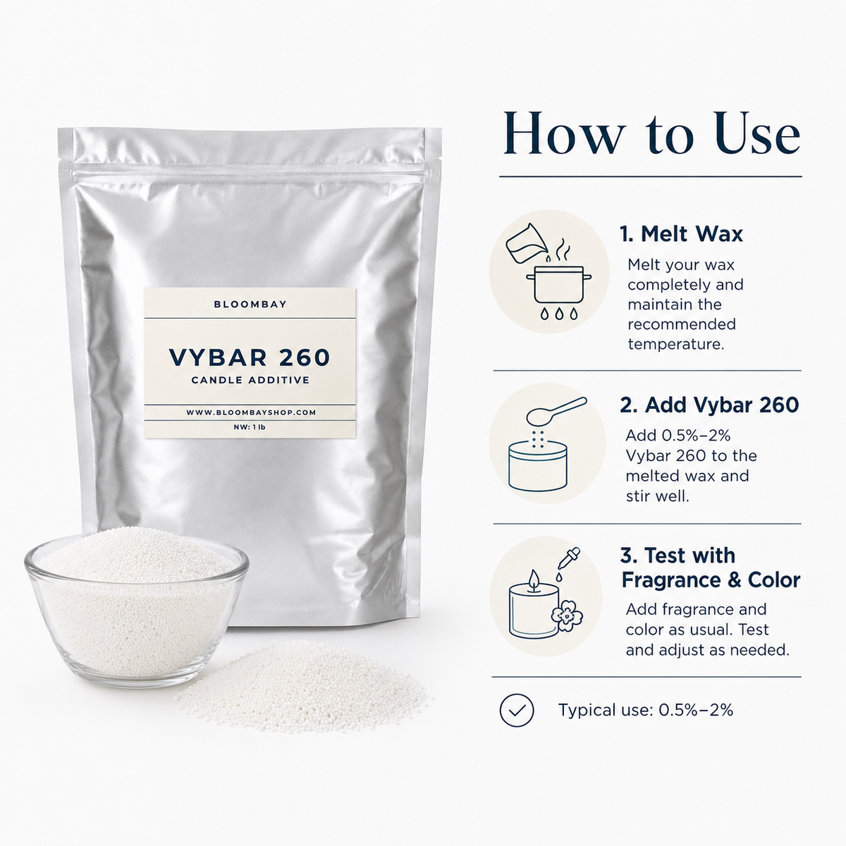Vybar 260 Candle Wax Additive | Low-Melt Paraffin